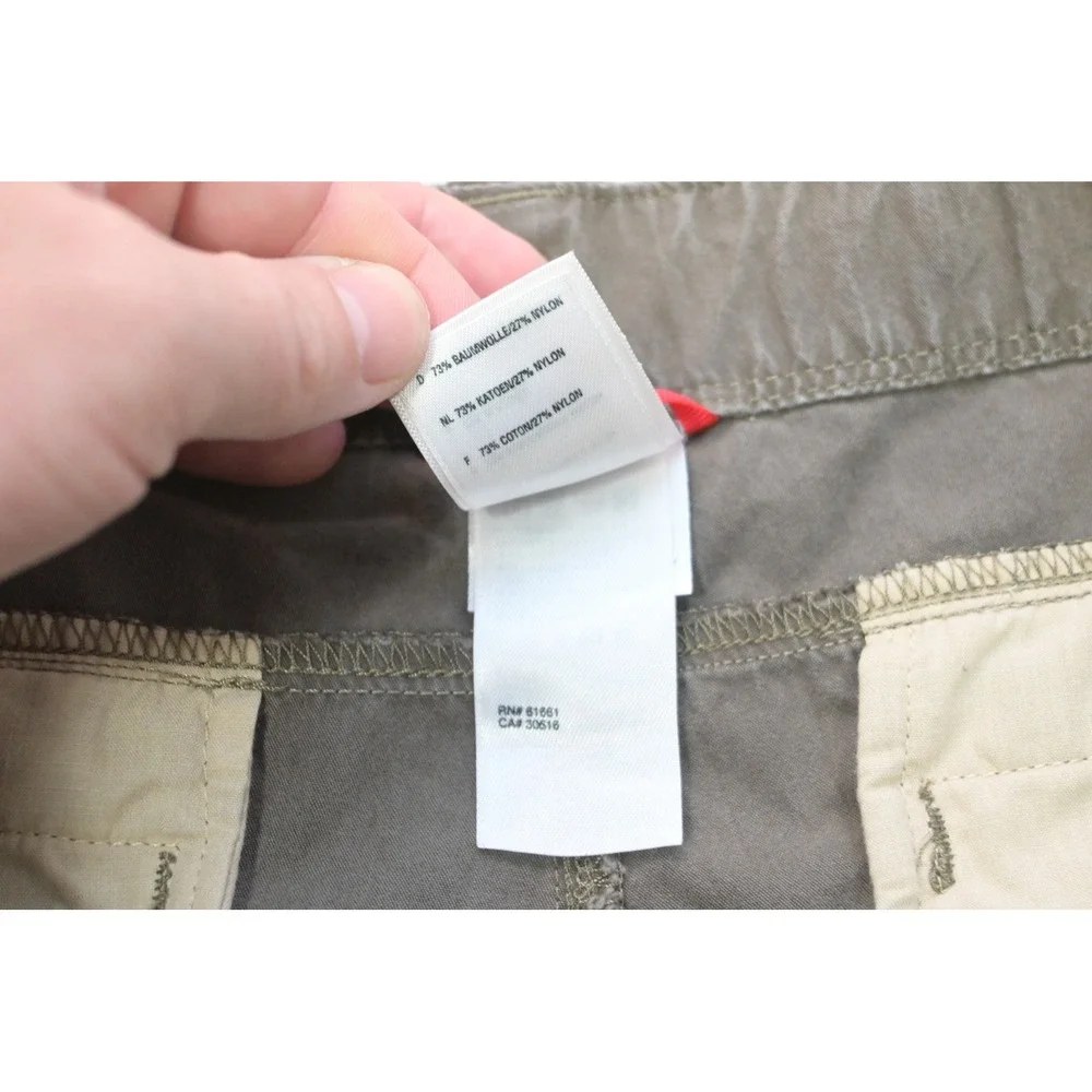 The North Face Cargo Shorts Mens 38 Taupe Olive Brown Utility Hiking Excellent